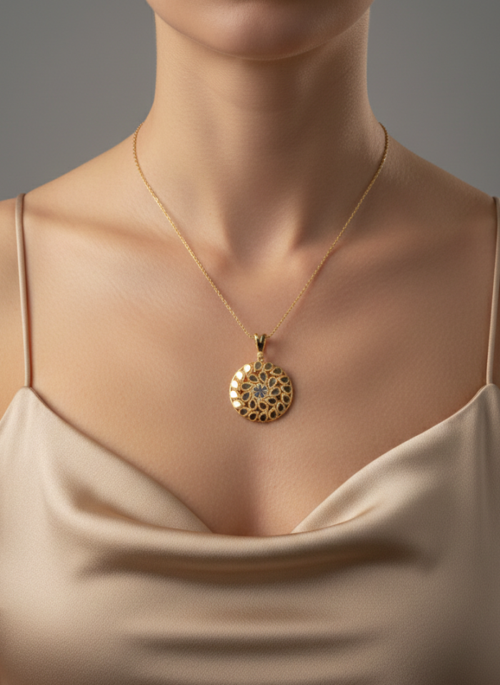 Ayçiçeği Filigran Kolye Ucu