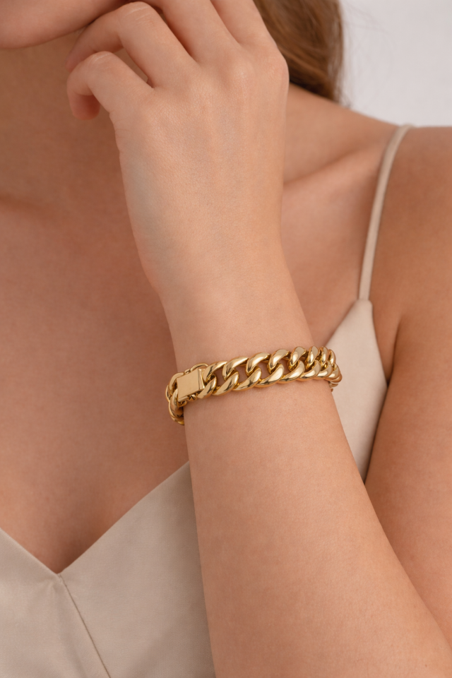 Kalın Taşsız Gurmet Bileklik