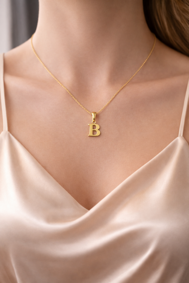 'B' Harfli Kolye Ucu