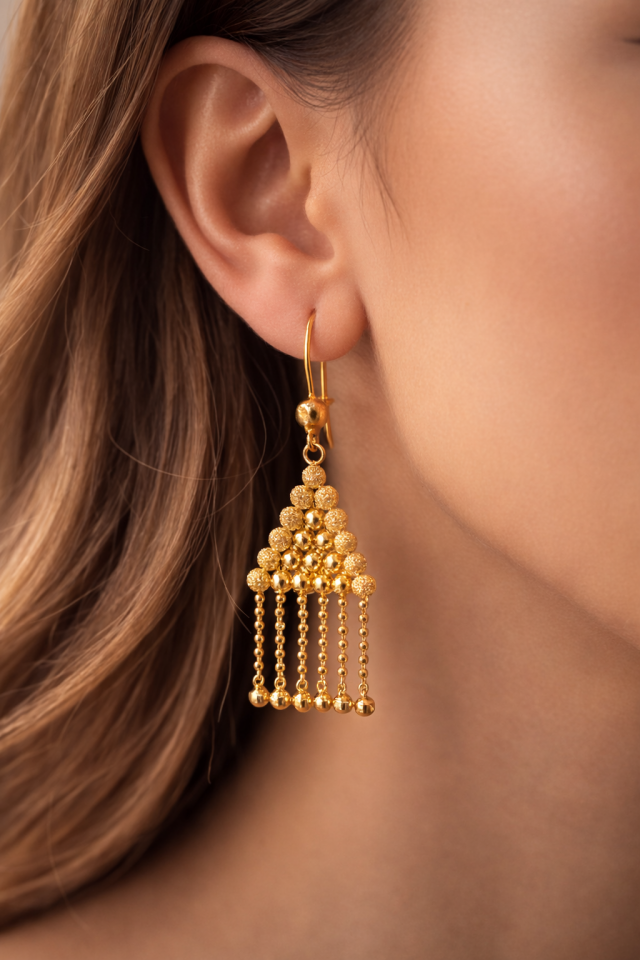 Üçgen Piramit Küpe