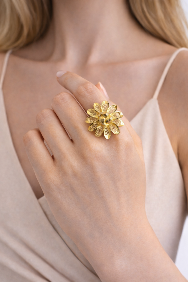 Güneş Çiçeği Yüzük