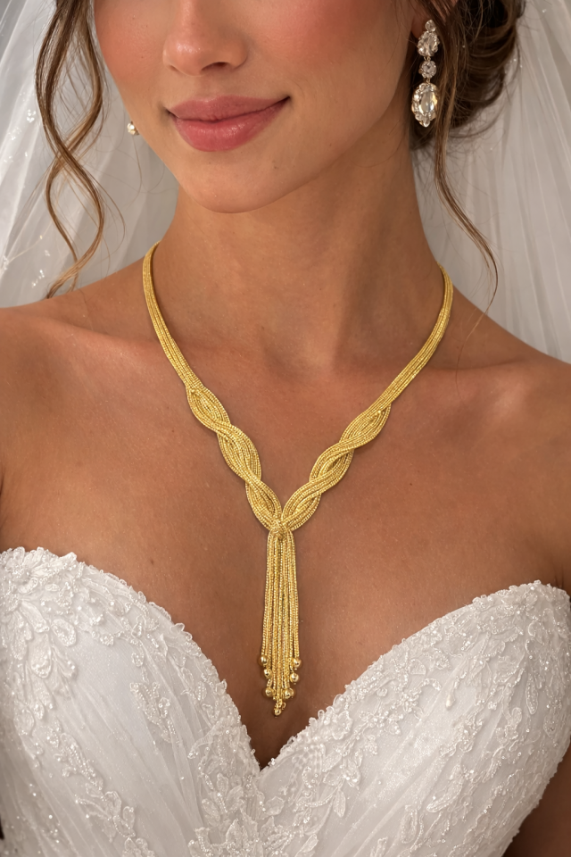 Kayze Örgü Model Set Kolyesi