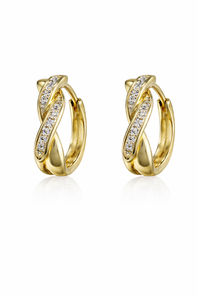 Işıltılı Twist Küpe