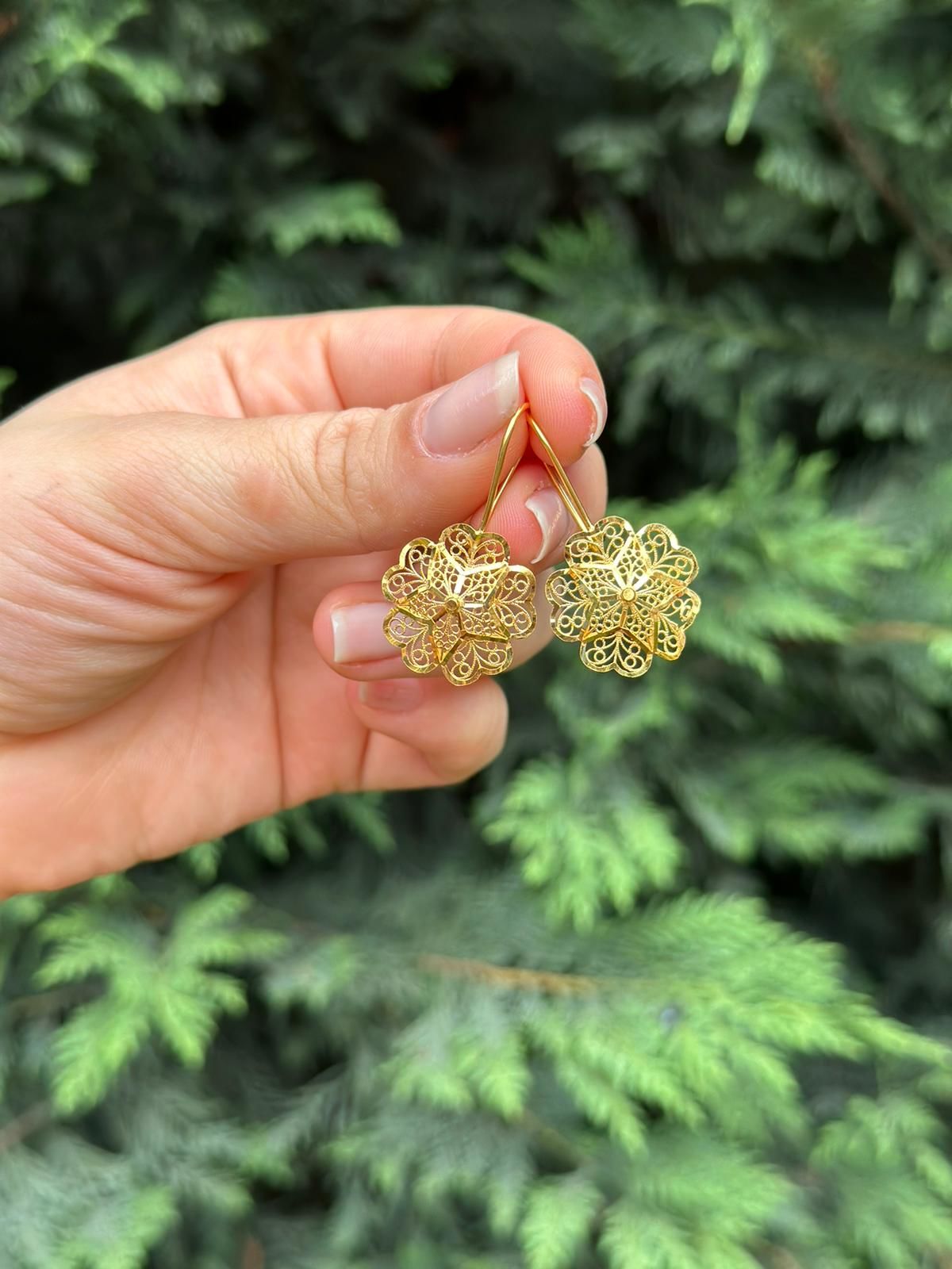 TAŞSIZ GÜL KÜPE