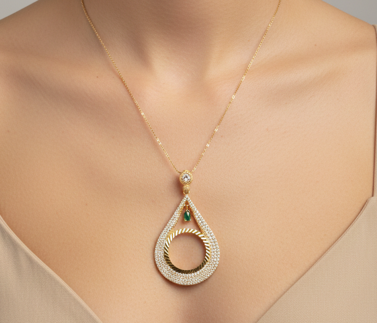 Çeyrekli Tuğra Kolye Ucu