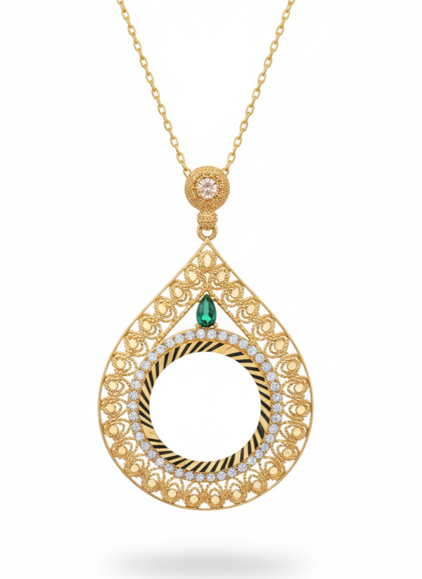 Pullu Çeyrekli Kolye Ucu