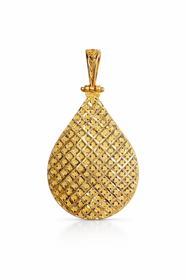 Damla Çapraz Desenli Kolye Ucu