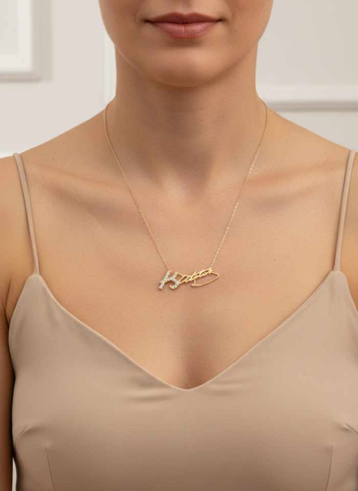 Atatürk imzalı Taşlı Kolye