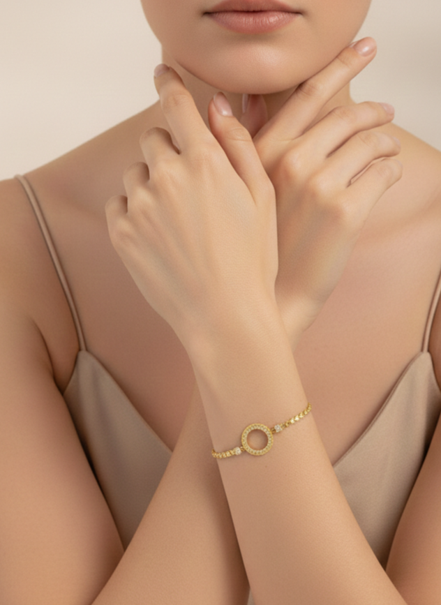 Çeyrekli Halep Zincirli Bileklik