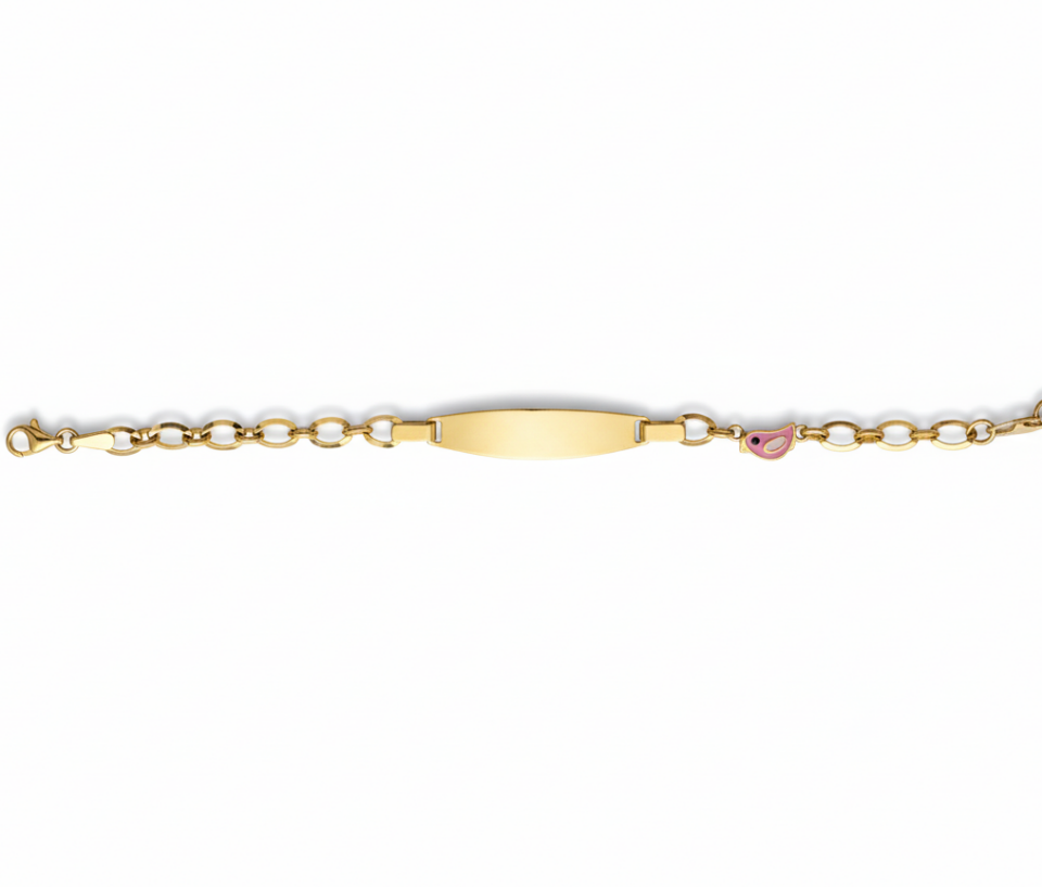 Pembe Kuşlu Çocuk Bilekliği