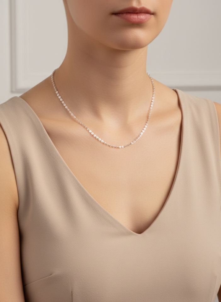 Beyaz Altın Zincir kolye