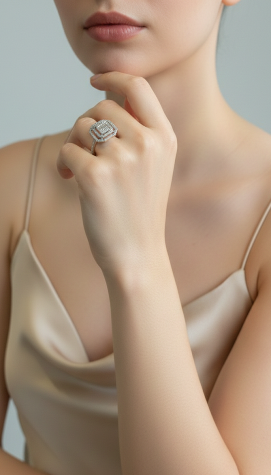 Geniş Yarım Tur Baget Yüzük