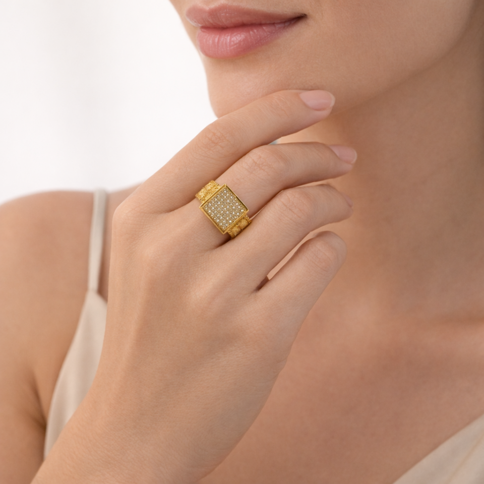 Hasır Taşlı Yüzük