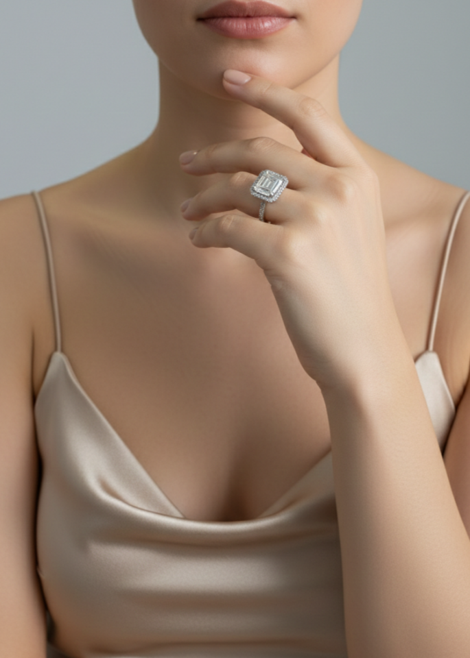 Dikdörtgen Kesim Baget Yüzük