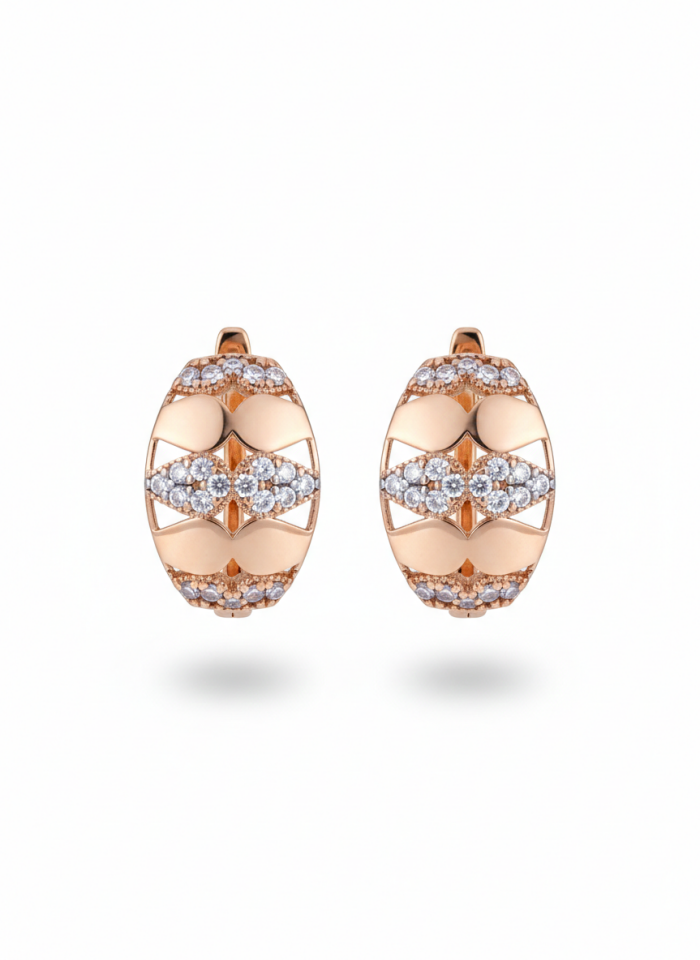 Mozaik Desen Taşlı Küpe