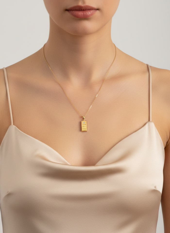 Külçe Taçlı Kolye