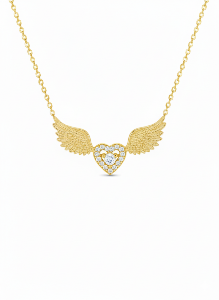 Kanatlı Kalp Kolye