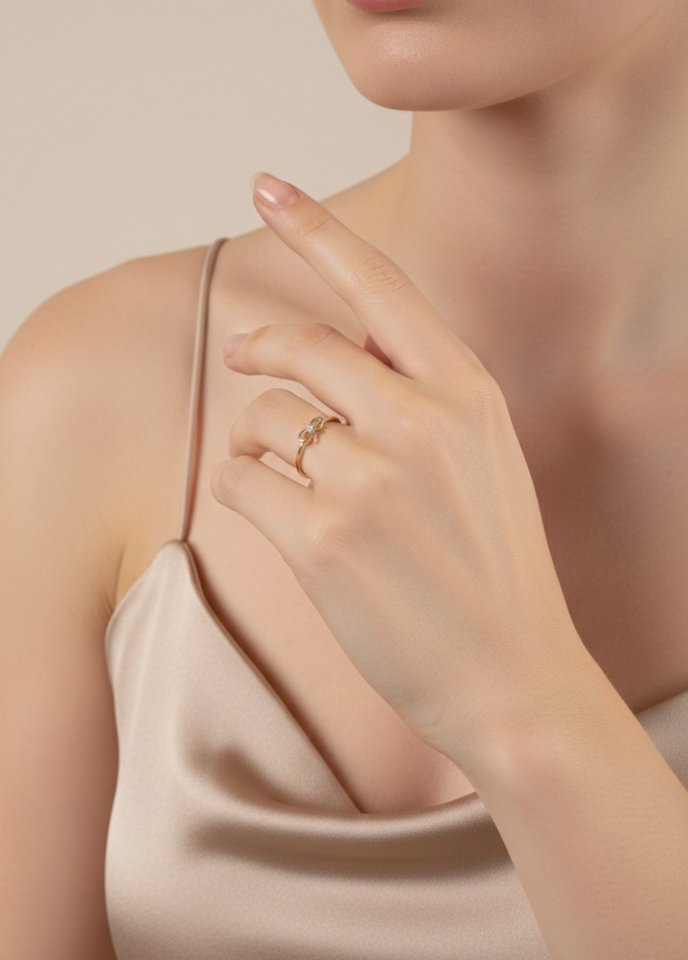 Kurdele Minimal Yüzük