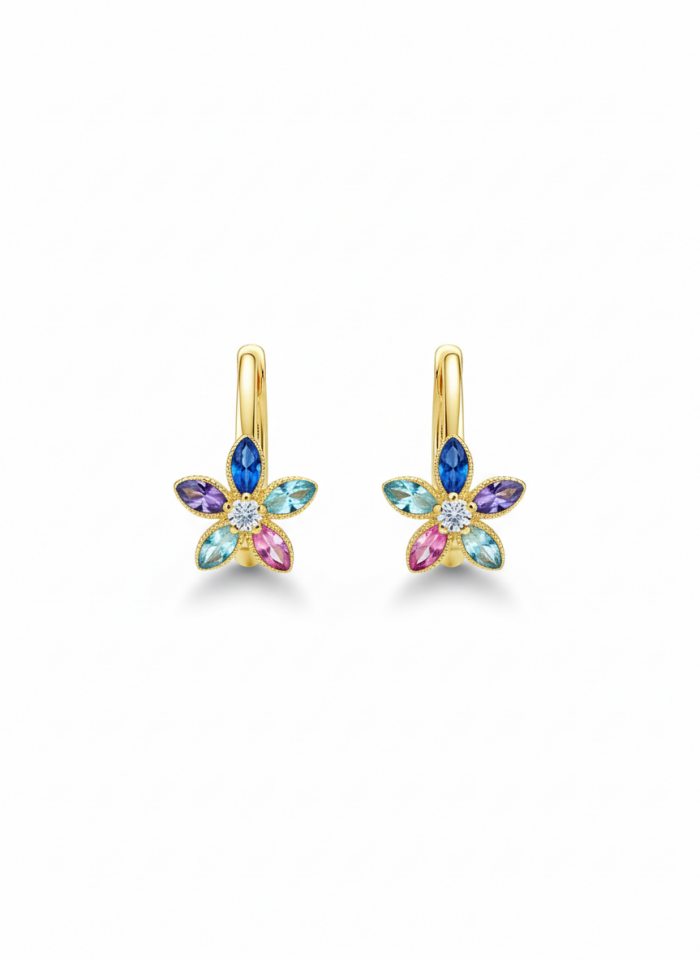 Rengarenk Çiçek Küpe